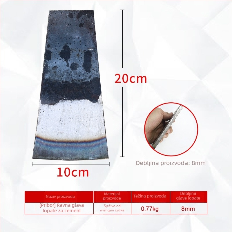 Dodatak oštrice od mangan čelika za cementnu lopatu — zavarivanje šljake i čišćenje tla; model: Blade accessories; serija: Blade accessories