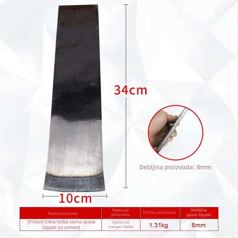 Dodatak oštrice od mangan čelika za cementnu lopatu — zavarivanje šljake i čišćenje tla; model: Blade accessories; serija: Blade accessories