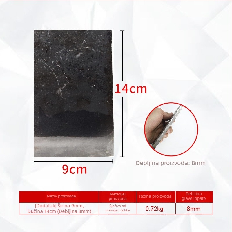 Dodatak oštrice od mangan čelika za cementnu lopatu — zavarivanje šljake i čišćenje tla; model: Blade accessories; serija: Blade accessories