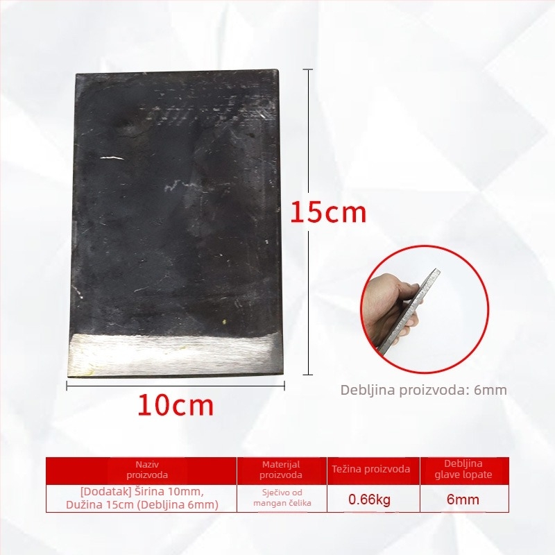Dodatak oštrice od mangan čelika za cementnu lopatu — zavarivanje šljake i čišćenje tla; model: Blade accessories; serija: Blade accessories