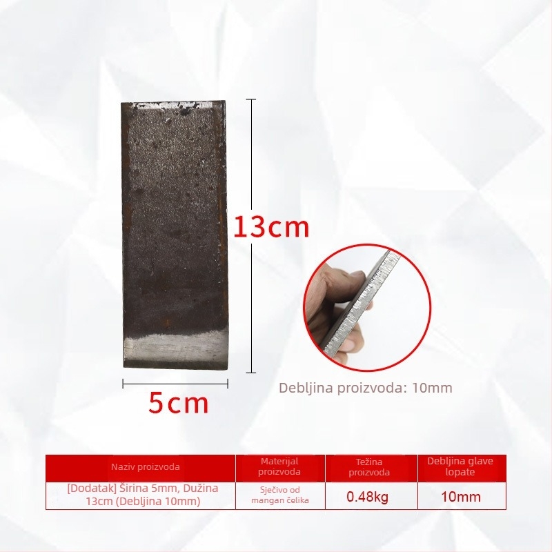 Dodatak oštrice od mangan čelika za cementnu lopatu — zavarivanje šljake i čišćenje tla; model: Blade accessories; serija: Blade accessories