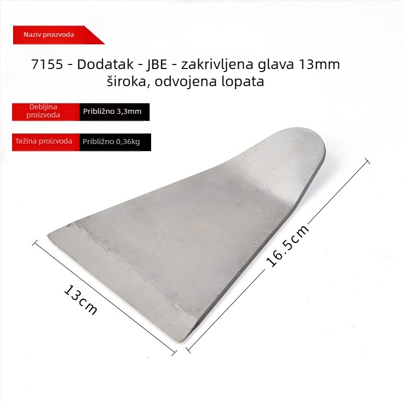Dodatak oštrice od mangan čelika za cementnu lopatu — zavarivanje šljake i čišćenje tla; model: Blade accessories; serija: Blade accessories