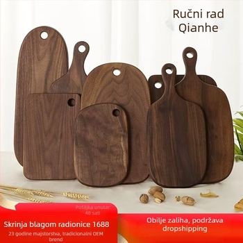 Drvena daska za rezanje, dvostrana, s malom ručkom, neobičnog oblika, Thousand Crane Craft, jednostavan stil, za dom i restoran