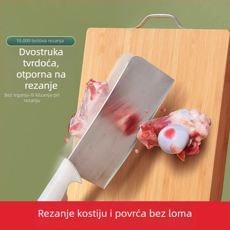 Drvena ploča za rezanje, obostrana kuhinjska daska, tradicionalnog stila, za kućnu uporabu, višestruka namjena za pripremu voća