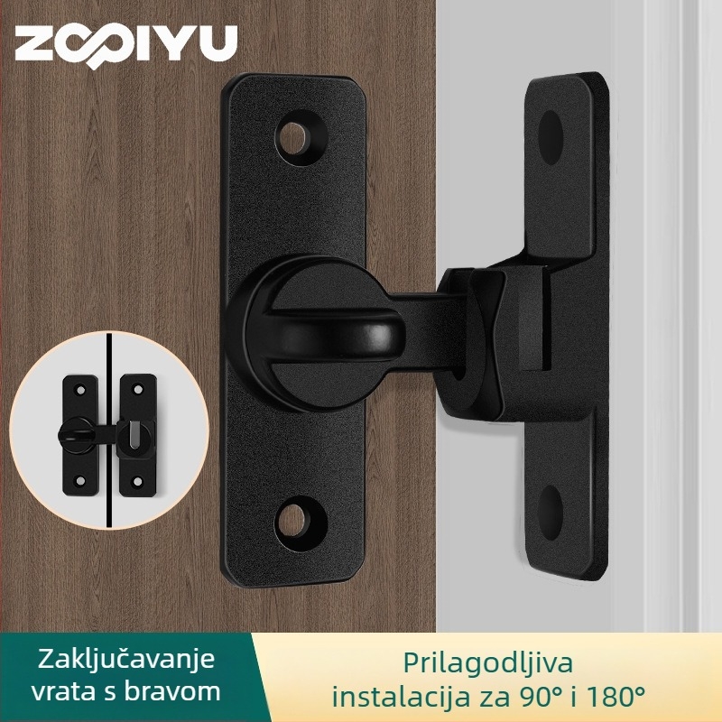 Brava za vrata od aluminijske legure, tip A zasun, elektroplatinirana površina, moderan minimalistički dizajn