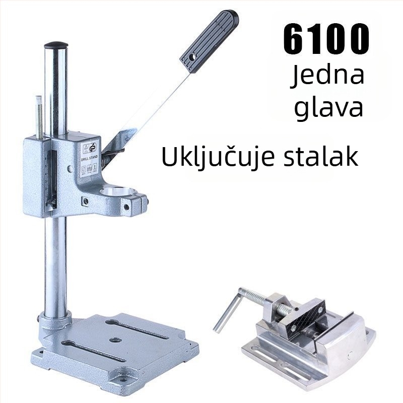 Unique mikro stolna bušilica s univerzalnim nosačem, električna pretvorba (220V, aluminijsko tijelo)