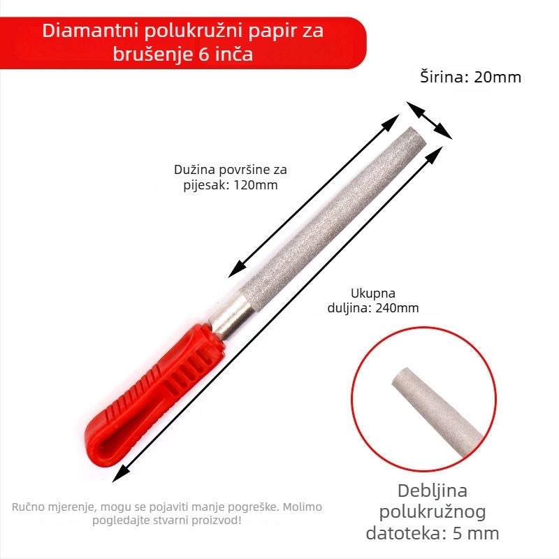 Aluminijska abrazivna velika pločasta pila – za metal, jade, keramiku i staklo; oblici: ravni, polukružni, trokutasti, kvadratni; serija DBC