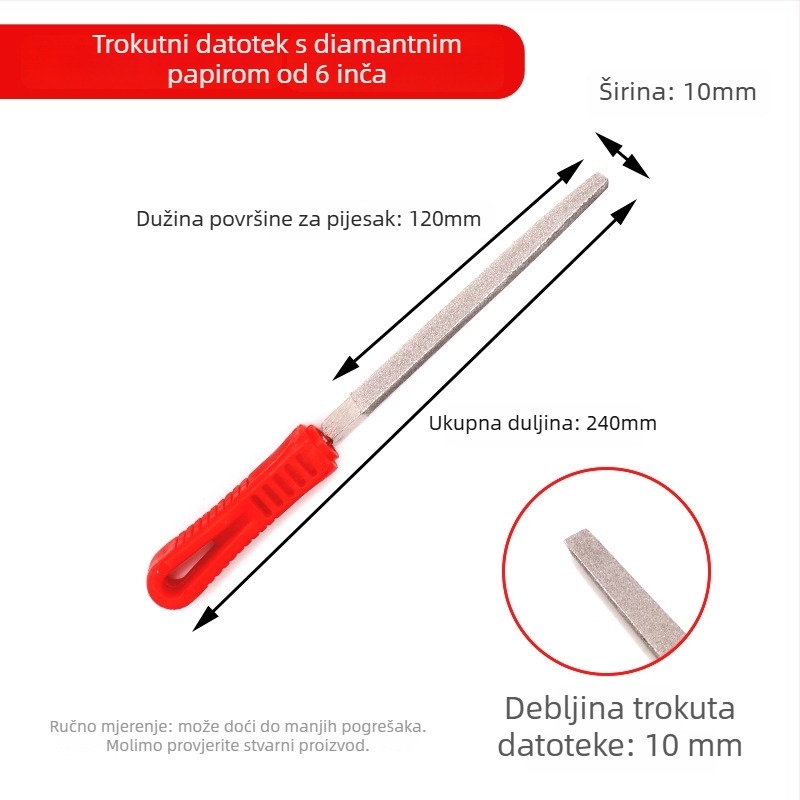 Aluminijska abrazivna velika pločasta pila – za metal, jade, keramiku i staklo; oblici: ravni, polukružni, trokutasti, kvadratni; serija DBC