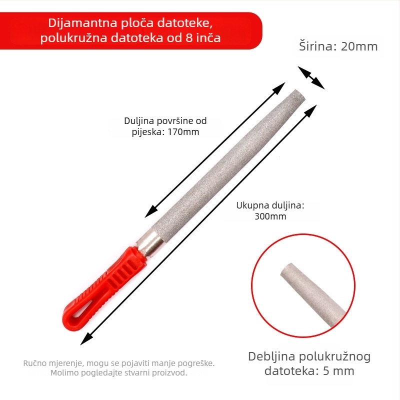 Aluminijska abrazivna velika pločasta pila – za metal, jade, keramiku i staklo; oblici: ravni, polukružni, trokutasti, kvadratni; serija DBC