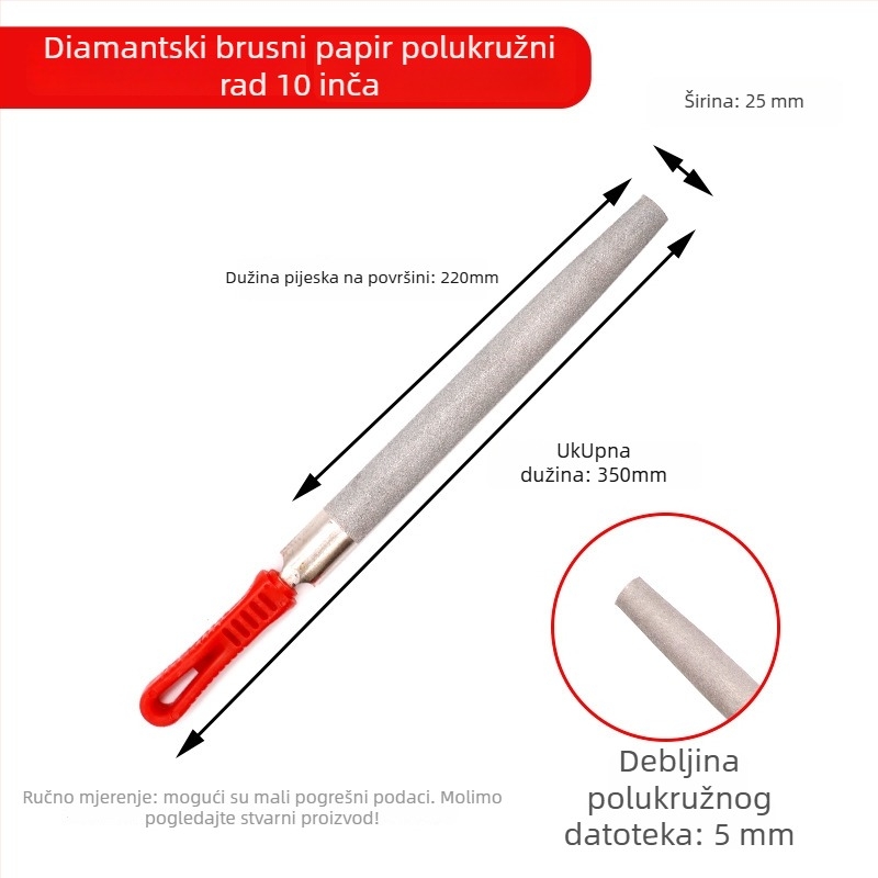 Aluminijska abrazivna velika pločasta pila – za metal, jade, keramiku i staklo; oblici: ravni, polukružni, trokutasti, kvadratni; serija DBC