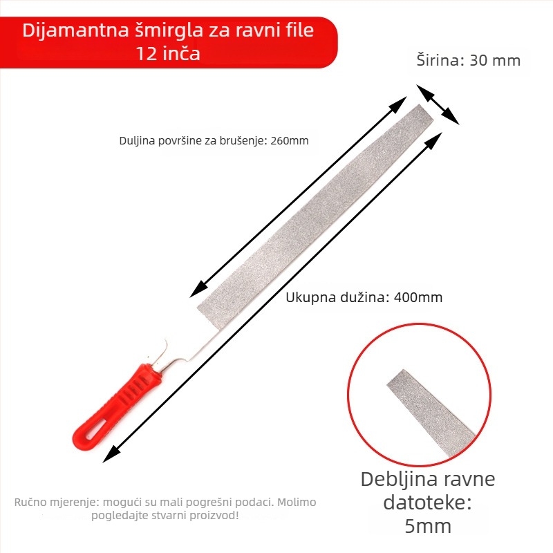 Aluminijska abrazivna velika pločasta pila – za metal, jade, keramiku i staklo; oblici: ravni, polukružni, trokutasti, kvadratni; serija DBC