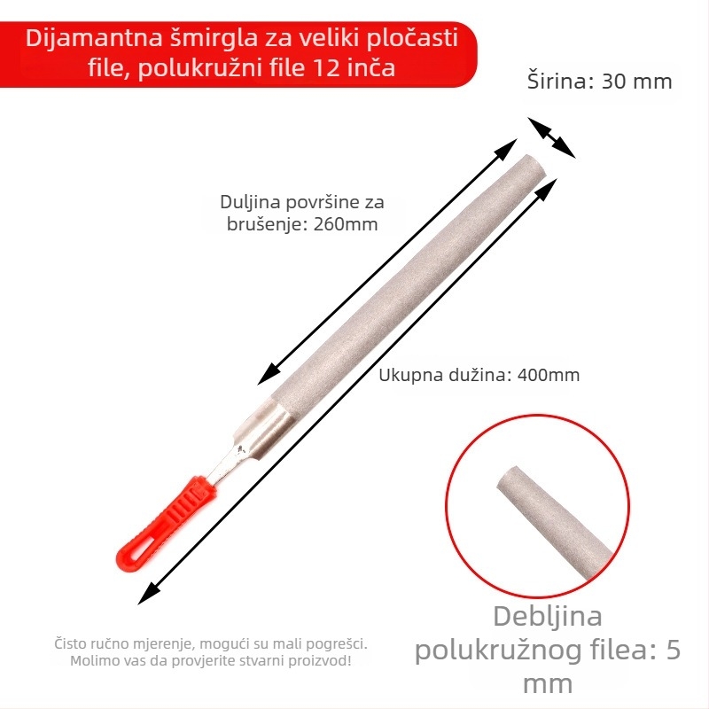 Aluminijska abrazivna velika pločasta pila – za metal, jade, keramiku i staklo; oblici: ravni, polukružni, trokutasti, kvadratni; serija DBC