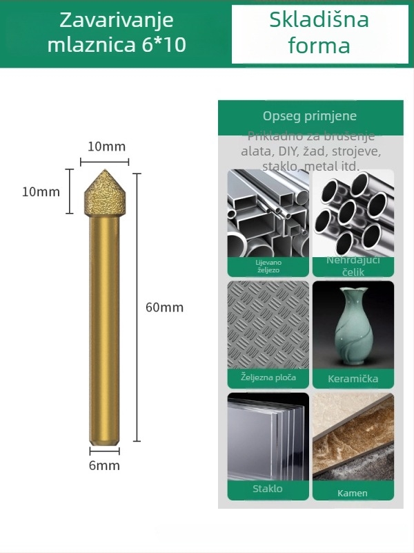 Dijamantna glava za brušenje, emery glava za brušenje, ravna glava za brušenje, pogodna za kamen, mramor i pločice