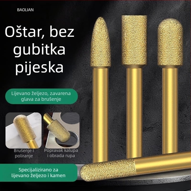 Dijamantna glava za brušenje, emery glava za brušenje, ravna glava za brušenje, pogodna za kamen, mramor i pločice