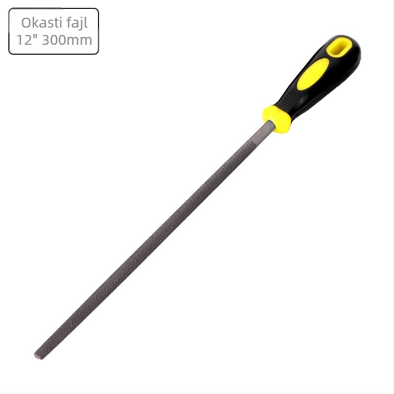 Dijamantni fajl s držalom, dvostruki rez, polukružni presjek, čelični fajl za obradu metala (nefero metalii)
