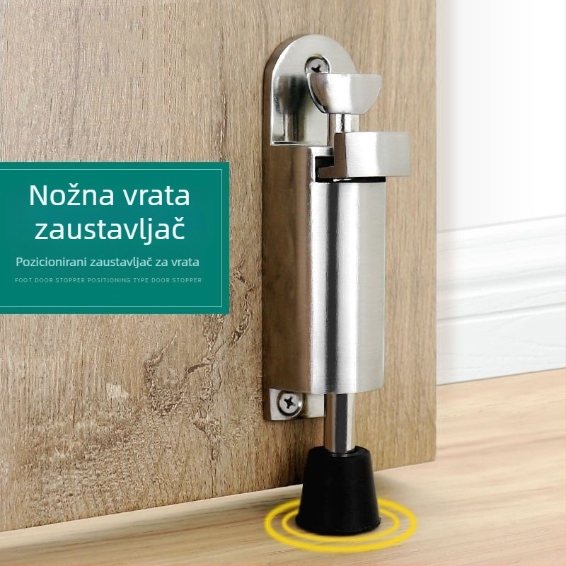 Podnožno ugrađeni stopač za vrata s produženim pedalama, model 832, cinkova legura, ručno upravljanje.
