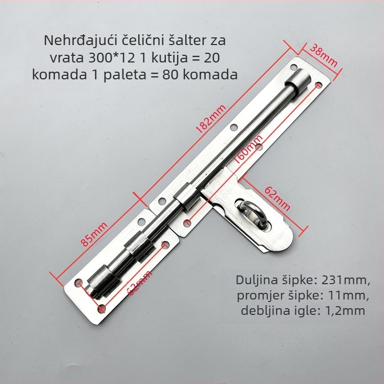 F-tip brava za vrata, nehrđajući čelik, pločasti zasun za ugradnju, kompatibilan s lokotom, model bxgbs, brend Dapeng, stil jednostavan