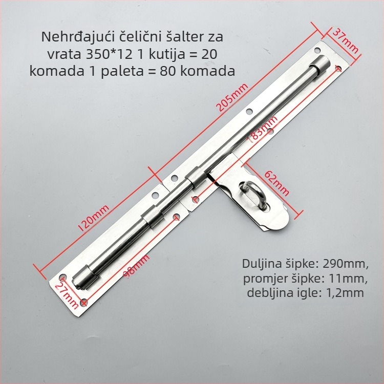 F-tip brava za vrata, nehrđajući čelik, pločasti zasun za ugradnju, kompatibilan s lokotom, model bxgbs, brend Dapeng, stil jednostavan