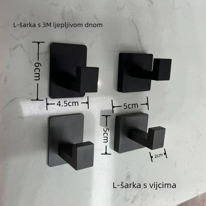 Nerđajućeg čelika zidni držač za kaban, jednostavan kuk, za kupaonicu i hodnik, stil Light Luxury, težina 0.1 kg, završna obrada: brušenje i lakiranje