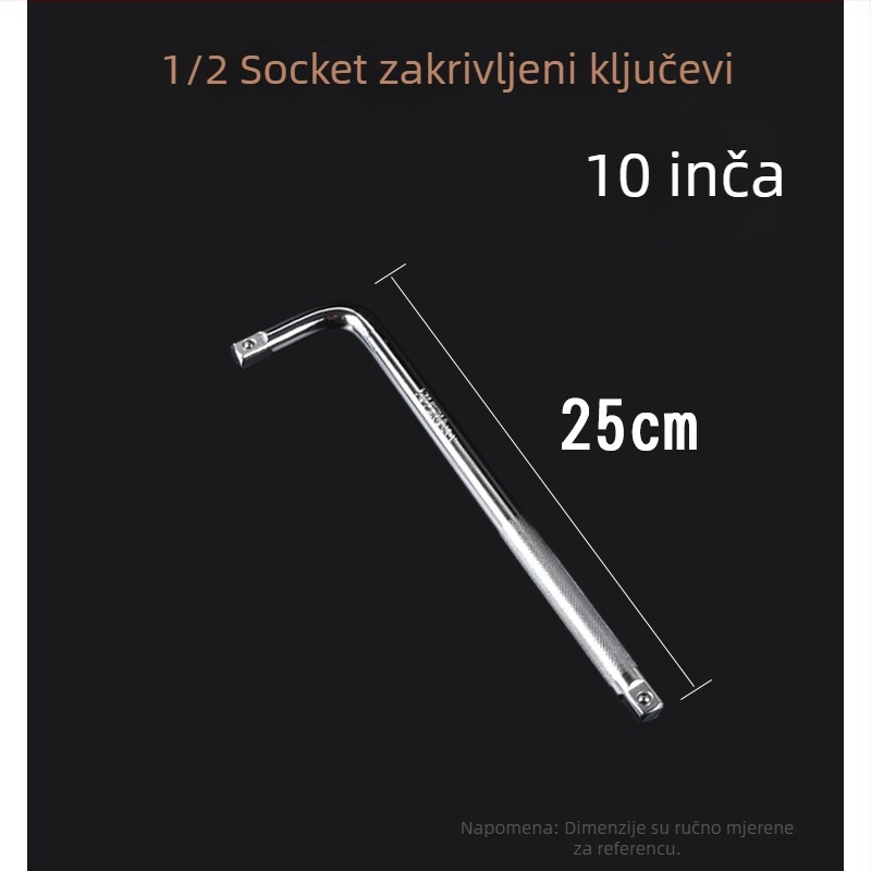 Produžni štap za nadstavni ključ, 24 inča, 1/2 pogonski, za popravak automobila