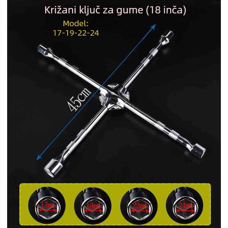 Produžni štap za nadstavni ključ, 24 inča, 1/2 pogonski, za popravak automobila