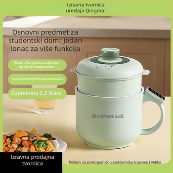 Električna posuda za kuhanje s zaslonom na dodir i tipkama, kapacitet 2,1–4 L, dvije unutarnje posude, dvostruki sloj, izolacija, čišćenje all-in-one
