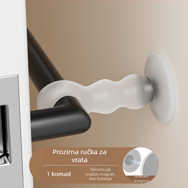 Silikonski magnetski zaustavljač vrata, zidni montažni, tih apsorber udara