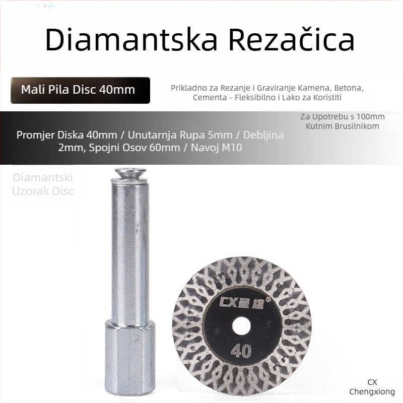 Presentable Dijamantni disk za kutnu brusilicu – rezanje granita, kamena i betona – suho rezanje