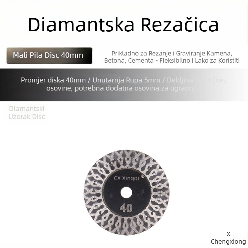 Presentable Dijamantni disk za kutnu brusilicu – rezanje granita, kamena i betona – suho rezanje