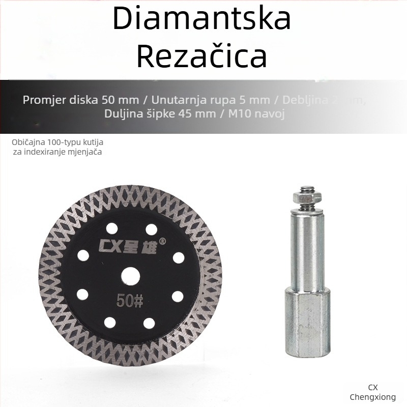Presentable Dijamantni disk za kutnu brusilicu – rezanje granita, kamena i betona – suho rezanje