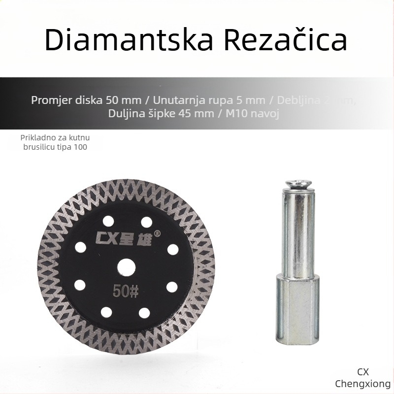Presentable Dijamantni disk za kutnu brusilicu – rezanje granita, kamena i betona – suho rezanje