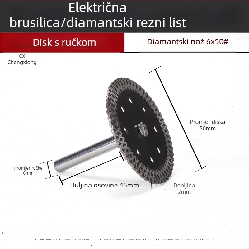 Presentable Dijamantni disk za kutnu brusilicu – rezanje granita, kamena i betona – suho rezanje