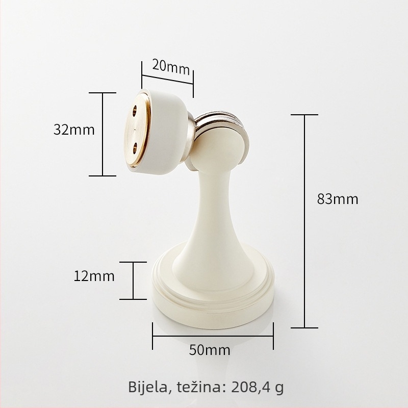 Stoper za vrata od bakra, zidni nosač, model 02, svijetao luksuzni stil
