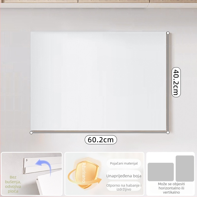 Kuhinjski magnetski pegboard zidni organizator - višestruka namjena, karbon čelik, moderni minimalistički stil, lansiran 2024