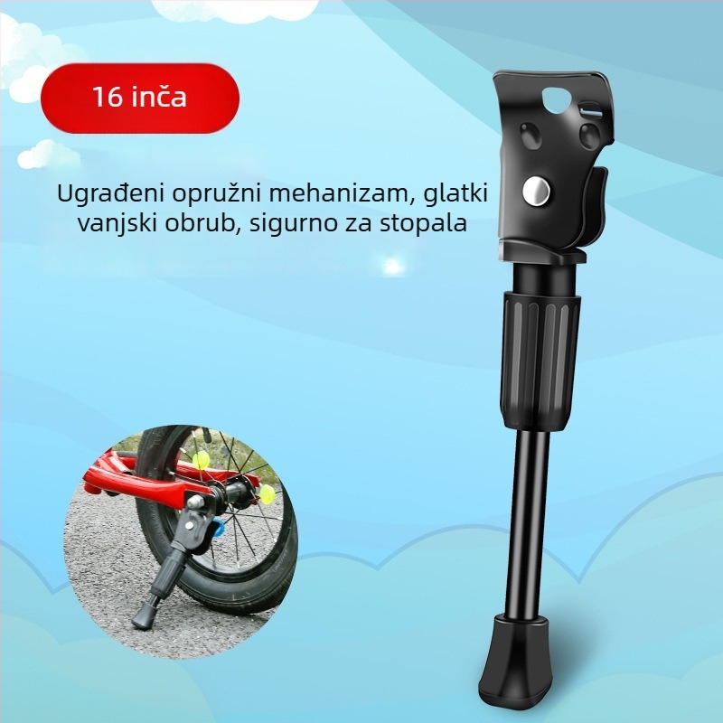 Inwild dječja potpora za nogu na biciklu – metalna jednostruka bočna potpora za sklopivi bicikl