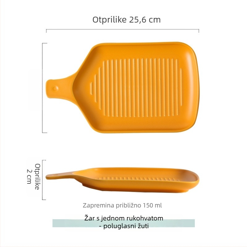 Porcelanski tanjur, nepravilan oblik, moderan minimalistički stil, pogodna za mikrovalnu pećnicu, Yehua ceramics