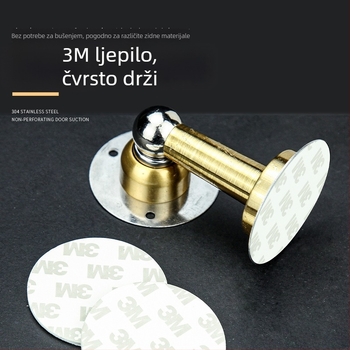 Nerđajući čelični magnetski stopper za vrata, zidni montaža, automatsko upravljanje, model 888, elektroplatirani završni sloj