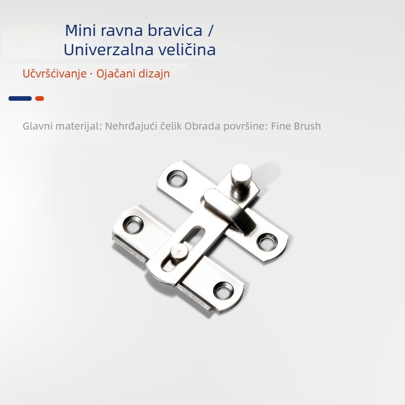 Brava za vrata tip kopča – nehrđajući čelik, elektroplatinirani završetak, model GL-BXGMK, marka Gangli