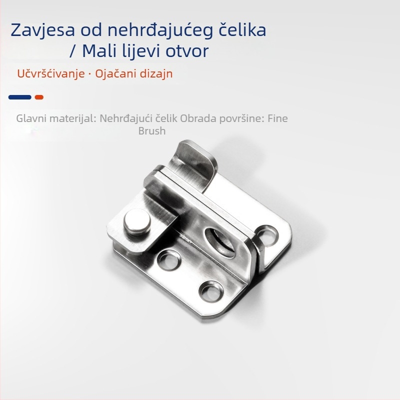 Brava za vrata tip kopča – nehrđajući čelik, elektroplatinirani završetak, model GL-BXGMK, marka Gangli