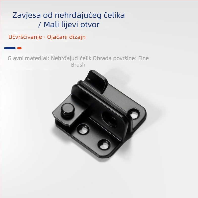 Brava za vrata tip kopča – nehrđajući čelik, elektroplatinirani završetak, model GL-BXGMK, marka Gangli