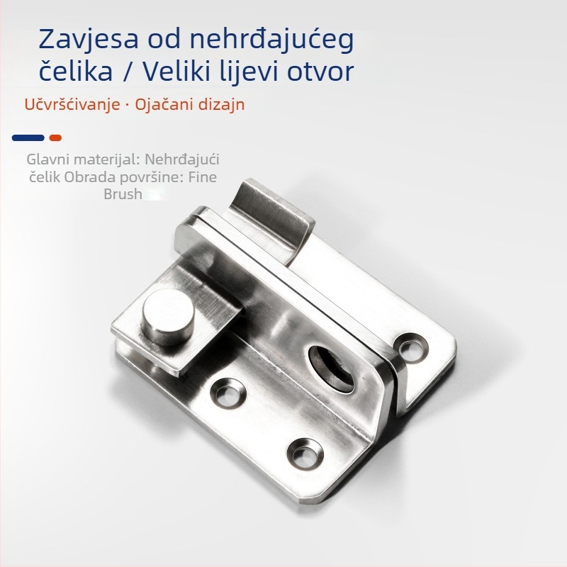 Brava za vrata tip kopča – nehrđajući čelik, elektroplatinirani završetak, model GL-BXGMK, marka Gangli