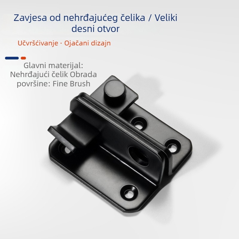 Brava za vrata tip kopča – nehrđajući čelik, elektroplatinirani završetak, model GL-BXGMK, marka Gangli