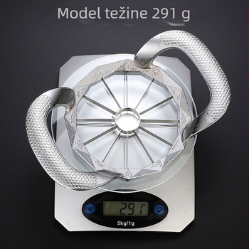 Alat za rezanje jabuka i voća od 304 nehrđajućeg čelika s uklanjanjem sjemenki, podijelnik voća, tisk logotipa