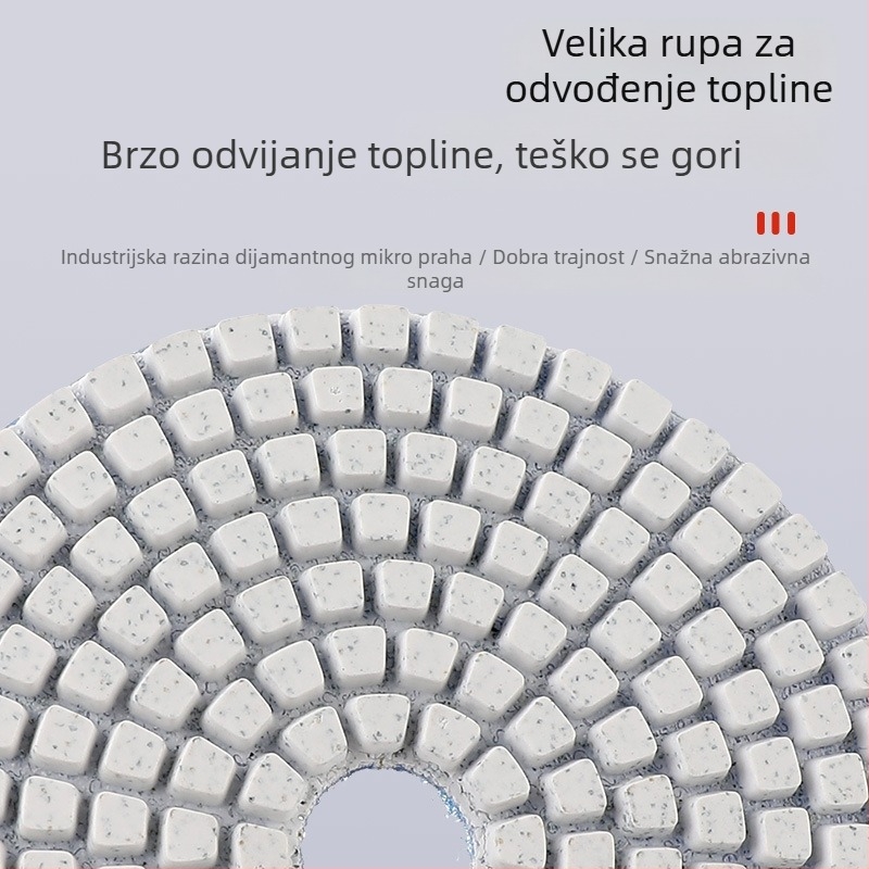 Disk za poliranje za kutnu brusilicu – mramor, granit i kvarcni kamen