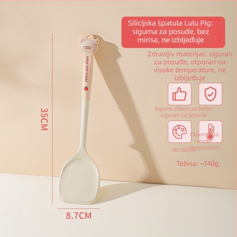 Set kuhinjskih špatula, mekan silikon materijal, silikon držak, moderni minimalistički stil, lansirano 2025