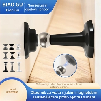 Magnetski silikonski zaustavljač vrata, montaža bez bušenja, otpornost na sudare, kupaonica, ručno upravljanje, modern dizajn