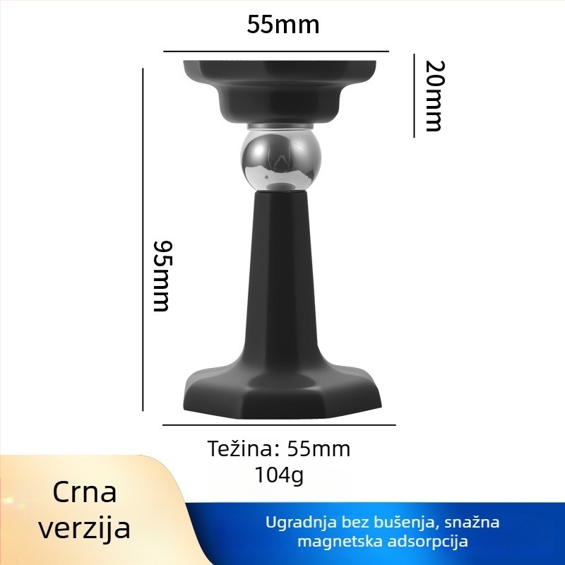 Magnetski silikonski zaustavljač vrata, montaža bez bušenja, otpornost na sudare, kupaonica, ručno upravljanje, modern dizajn