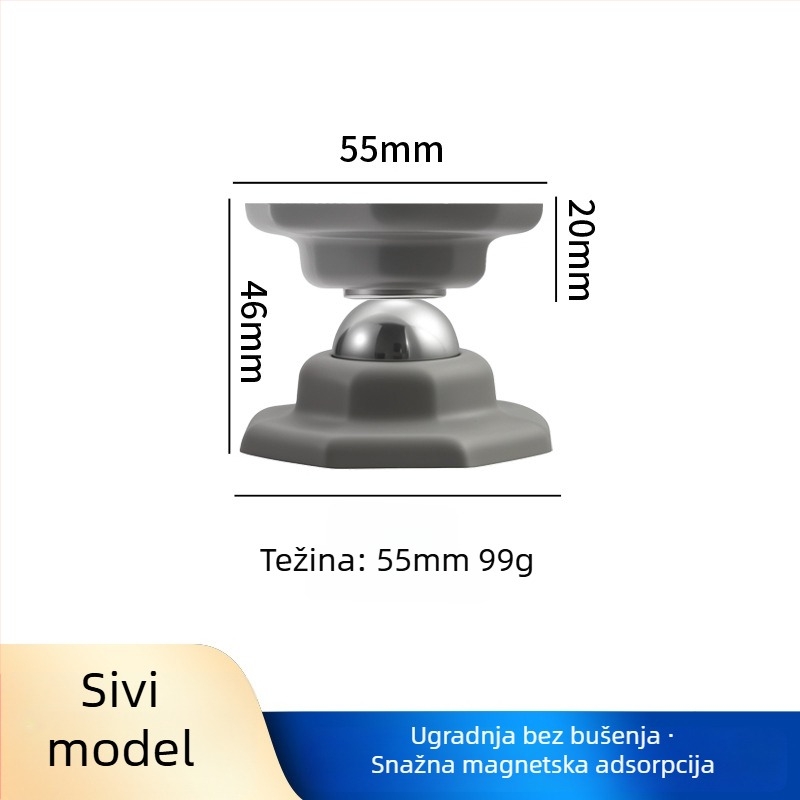 Magnetski silikonski zaustavljač vrata, montaža bez bušenja, otpornost na sudare, kupaonica, ručno upravljanje, modern dizajn