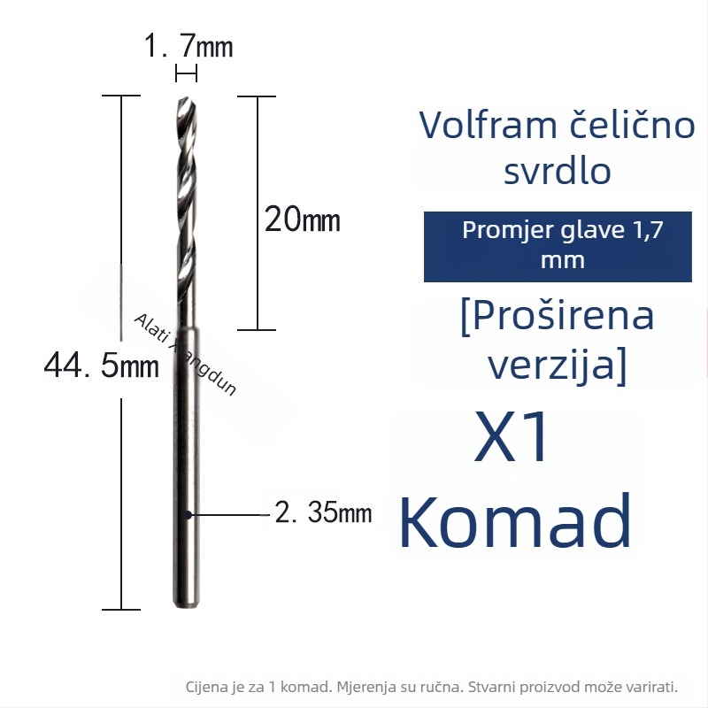 Volframovo čelično spiralno svrdlo za drvo i rezbarenje