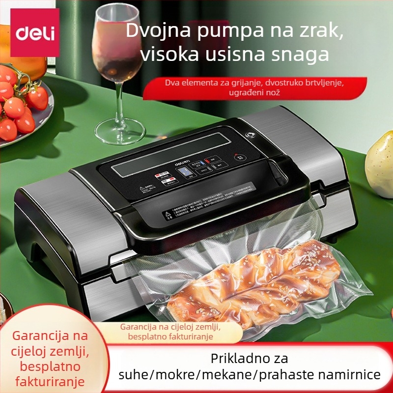 Vakumski aparat za pakiranje 14891/14892 – ABS + nehrđajući čelik, 120W, 220V, Funkcija vakuuma, Model 14891